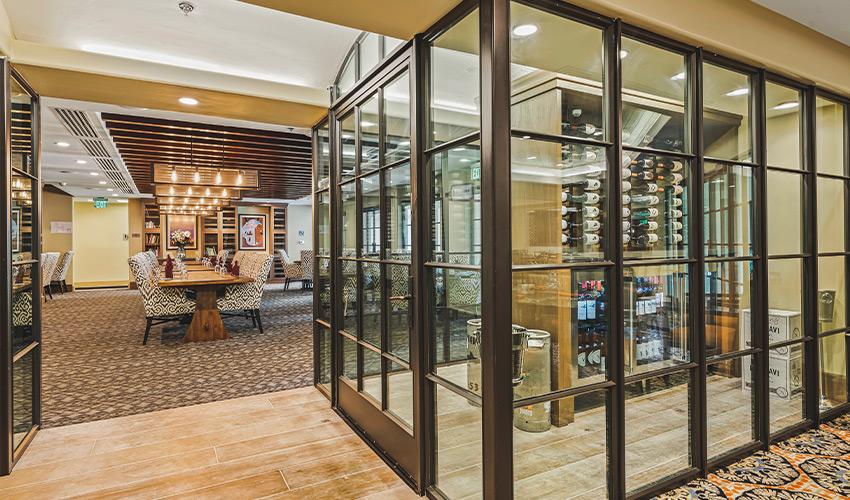 A wine room in restaurant. 